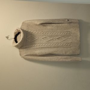 Columbia turtle neck cable knit chunky sweater sz small